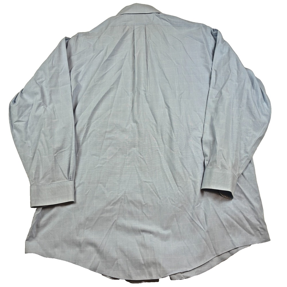 Brooks Brothers Blue Windowpane Dress Shirt 16.5 33 Traditional Cotton Non Iron - Picture 3 of 6